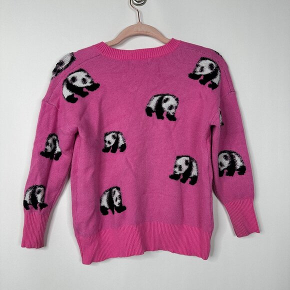 2/$30 Originality Panda Graphic Crew Neck Sweater Long Sleeve Pink #A0378 TRB2 - Picture 4 of 7
